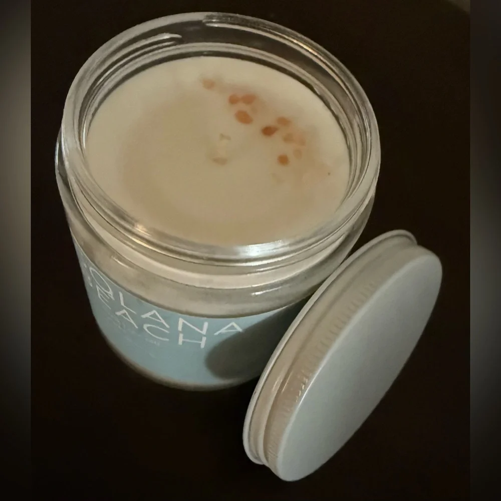 Solana Beach Lotus Musk Sea Salt Candle | Coastal Fresh Spa Scent | Glass Jar